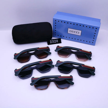 Striped Temples Fashion Sunglasses