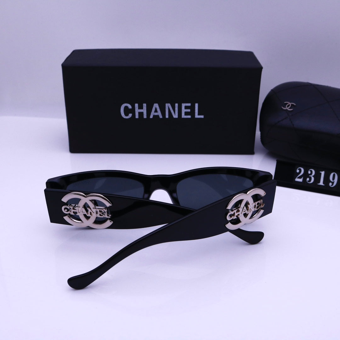 Vintage Metal Letter Engraving Sunglasses