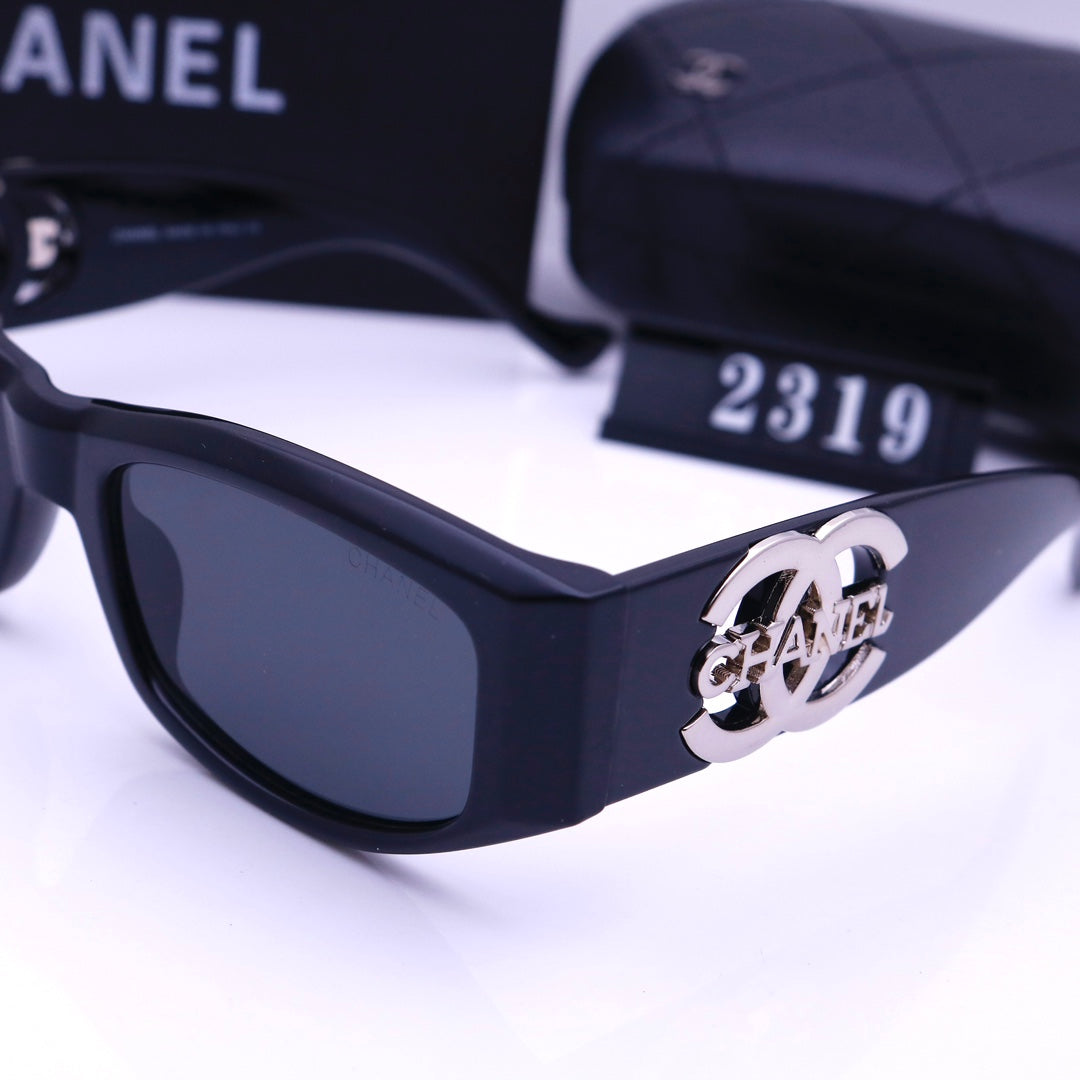 Vintage Metal Letter Engraving Sunglasses