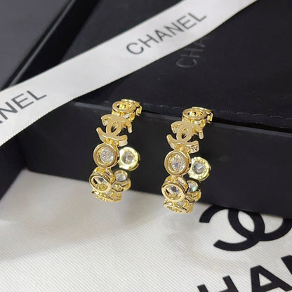 Diamond Elegant Hoop Earrings