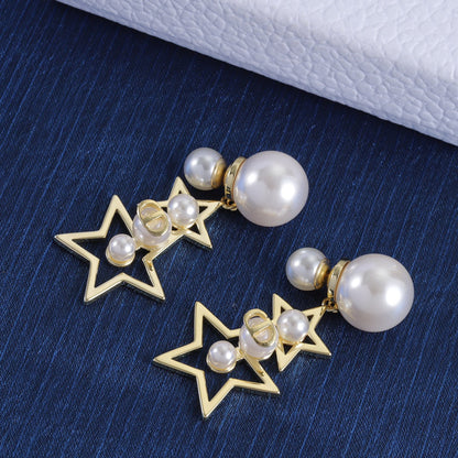 Fashion Stars Pendant Pearl Earrings