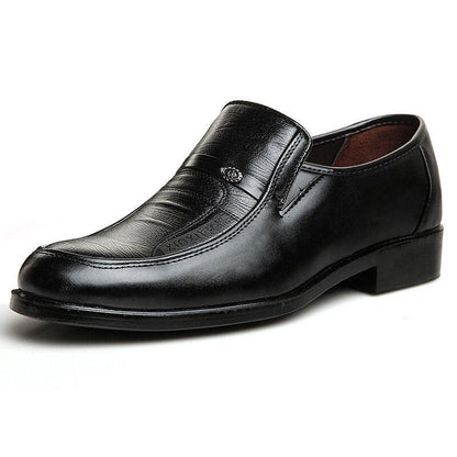 Men Soft Leather Slip On Business Casual Shoes