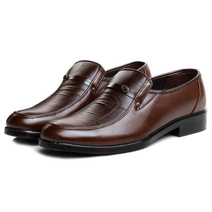 Men Soft Leather Slip On Business Casual Shoes