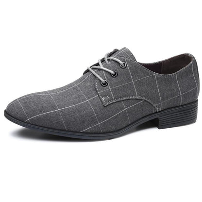 Men Large Size Breathable Pointed Toe Linen Business Shoes