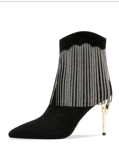 Fringed Rhinestone Boots