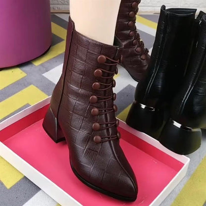 New chunky heel mid boots