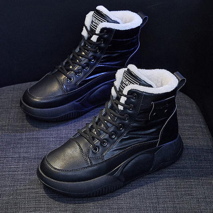 British style thick-soled soft leather Martin boots【Wide Width】