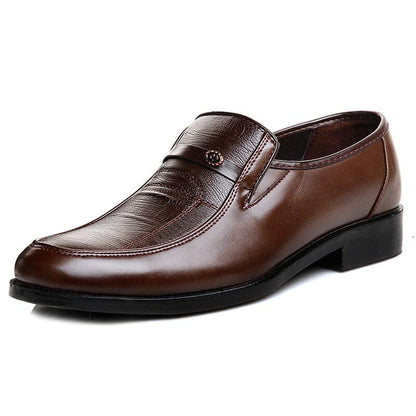 Men Soft Leather Slip On Business Casual Shoes