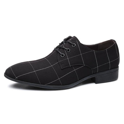 Men Large Size Breathable Pointed Toe Linen Business Shoes