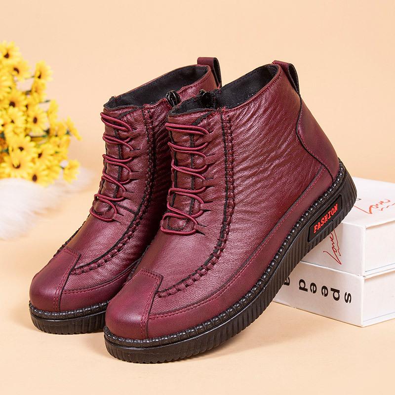 Winter new fleece thickened warm soft bottom cotton boots【Buy 2 Get Free Shipping】