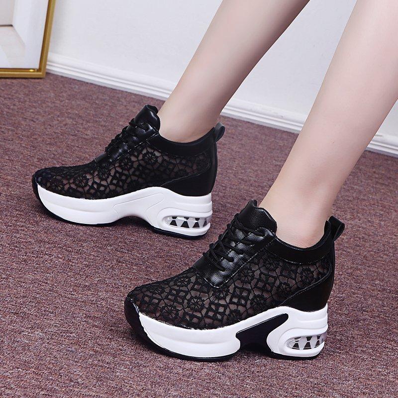 New breathable mesh shoes comfortable elevated casual women's shoes sports shoes