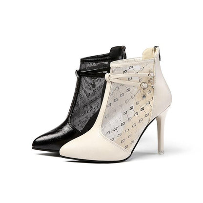 New mesh high top transparent fashion women's shoes