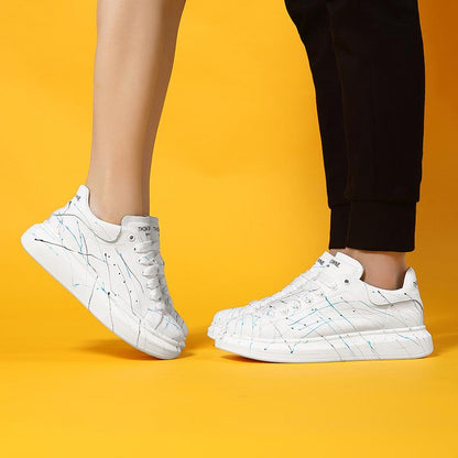 Fashion luminous laser couple white shoes