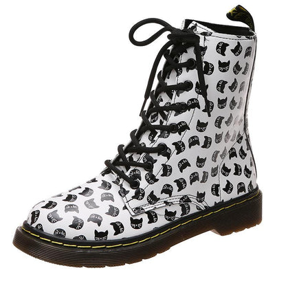 Autumn and winter new printed high top Martin boots