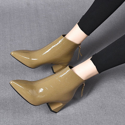 Italian leather handmade ankle boots