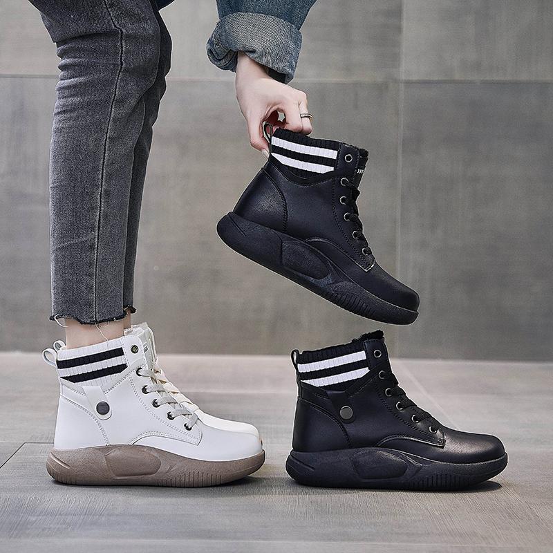 Winter new Korean style thick-soled high-top Martin boots【Wide Width】