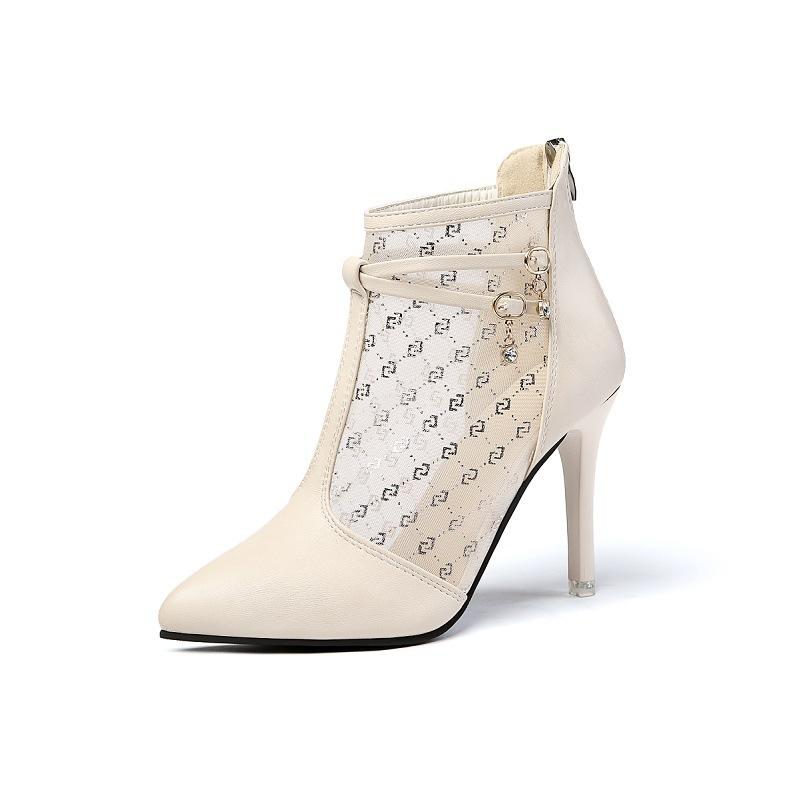 New mesh high top transparent fashion women's shoes