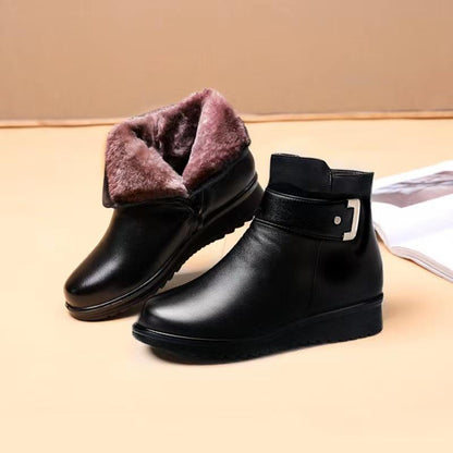 Winter cotton shoes fleece flat bottom non slip