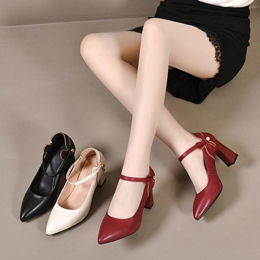 2023 new spring leather women's shoes