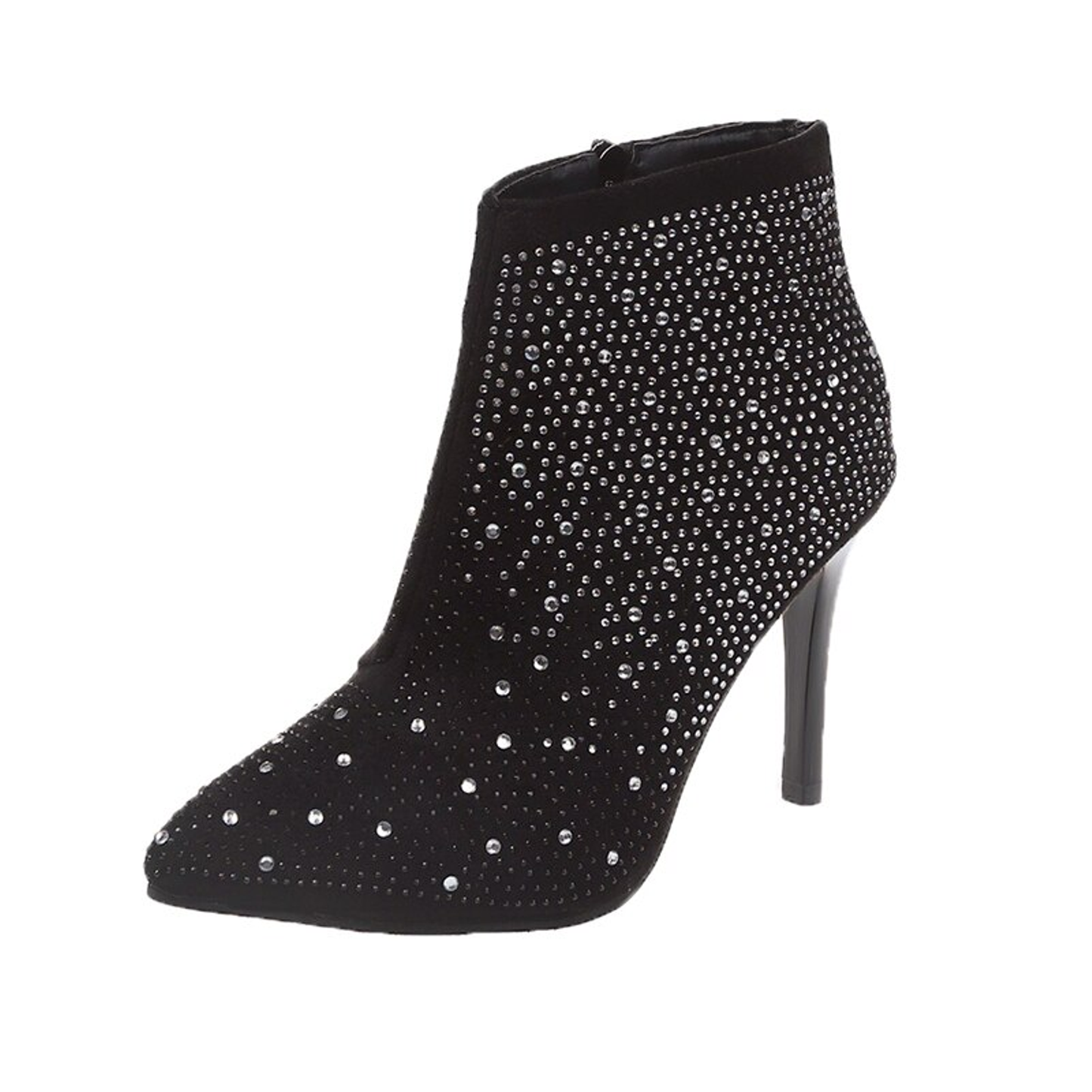 Women's Shining Thin Heel Zipper Ankle Boots