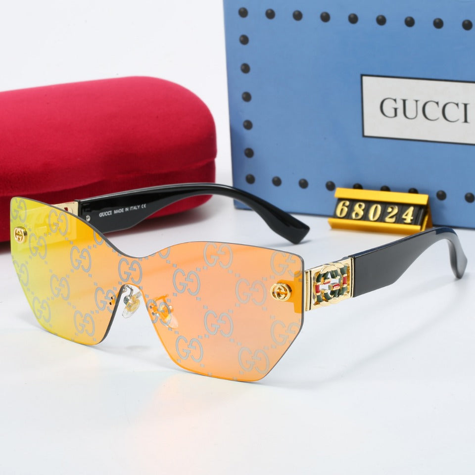 Retro Frameless Metal G Frame Sunglasses