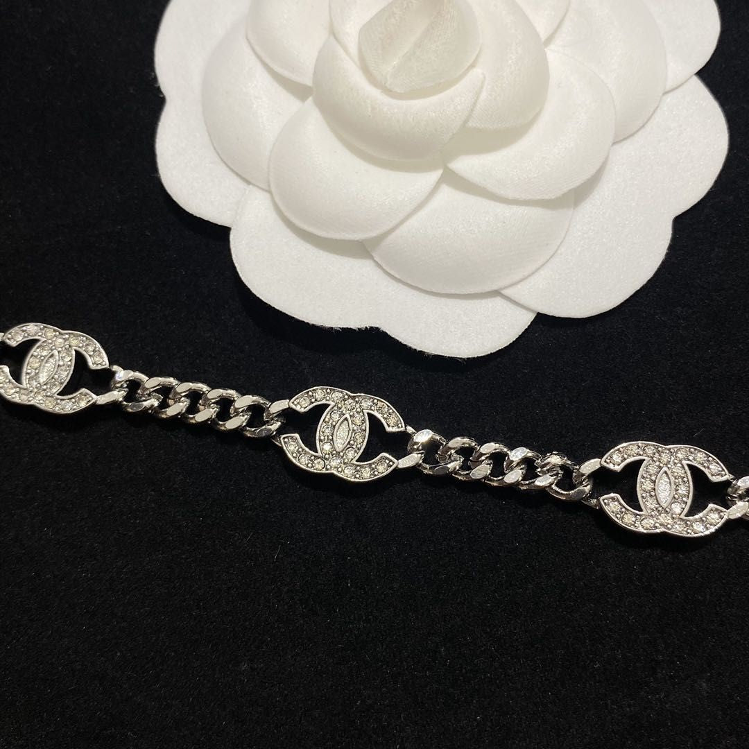 Fashion Diamond Logo Bracelet & Necklace