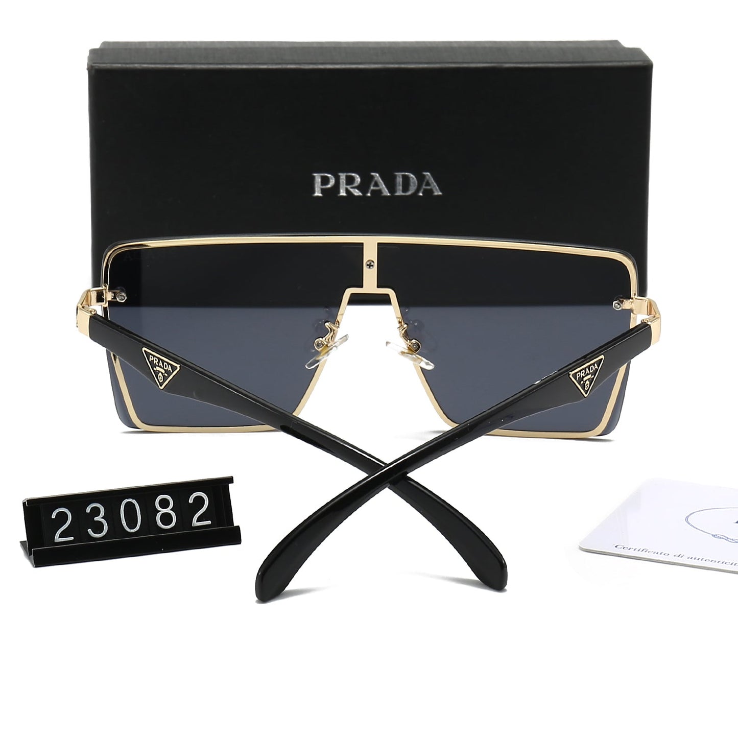 One-Piece Triangle Logo HD Sunglasses