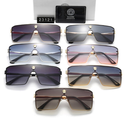 Retro Metal Medusa Letter Sunglasses