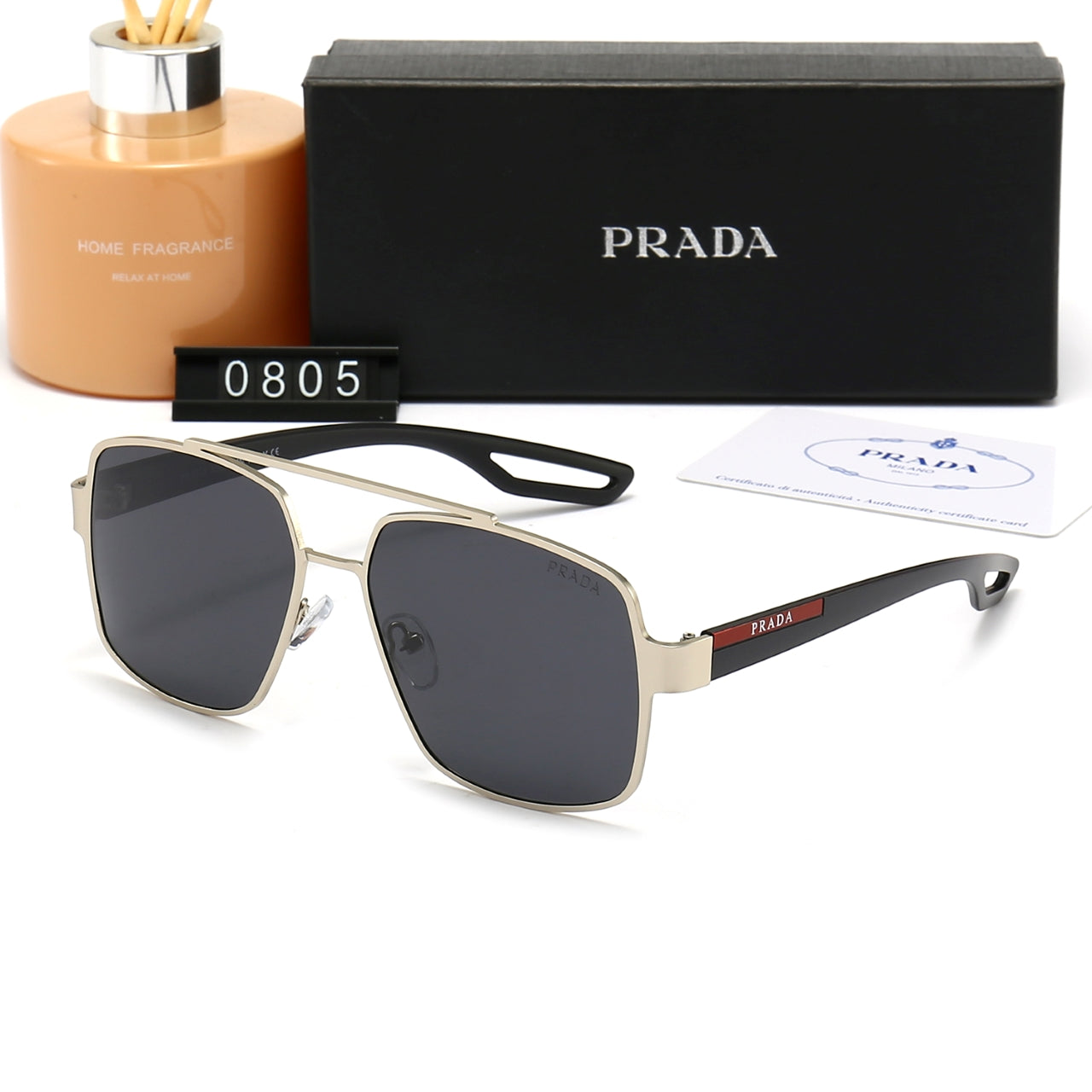 Classic Double Bridge Metal Sunglasses