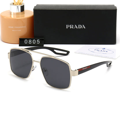 Classic Double Bridge Metal Sunglasses