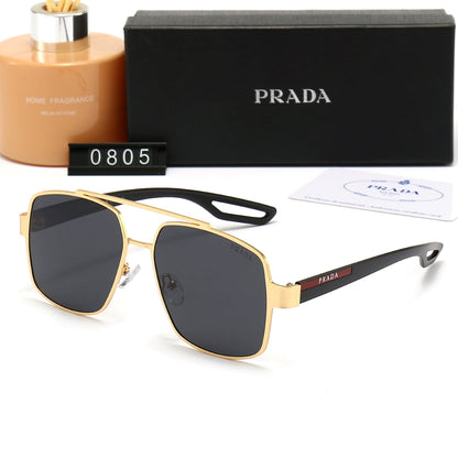 Classic Double Bridge Metal Sunglasses