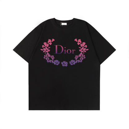 Creative floral print T-shirt